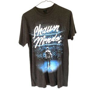Tultex Shawn Mendes Tee Crew Neck Short Sleeve Pullover Gray Size Medium Canada
